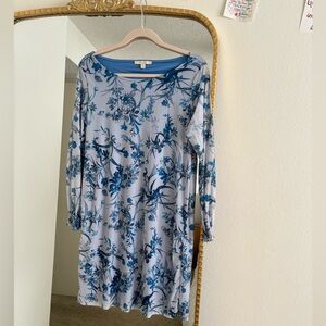 Haani Blue Floral Long Sleeve Dress